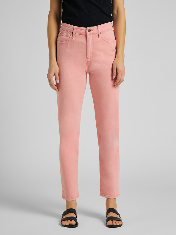Lee Ružové dámske džínsy Lee Carol Straight Fit Jeans