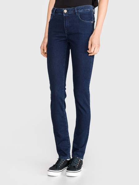 Trussardi Jeans Modré dámske džínsy rovného strihu Trussardi Jeans