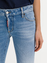 DSQUARED2 Modré dámske džínsy úzkeho strihu DSQUARED2 Jennifer Cropped