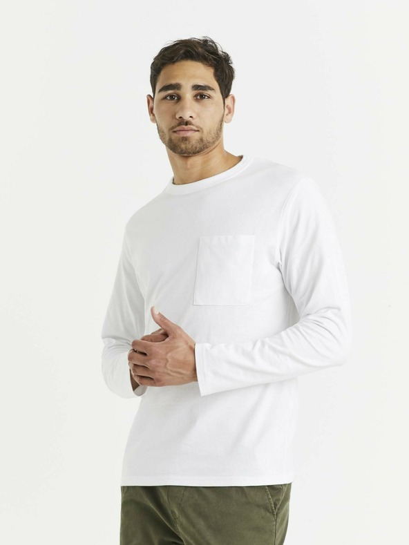 Celio Biela pánska základná košeľa s vreckom Celio