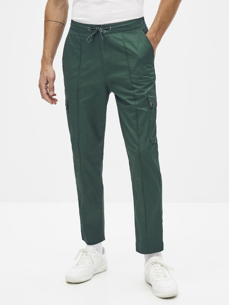Celio Tmavozelené nohavice Celio Sonar