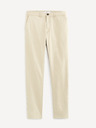 Celio Krémové chino nohavice Celio Roprime