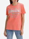 SuperDry Koralové dámske tričko s potlačou Superdry Metalické