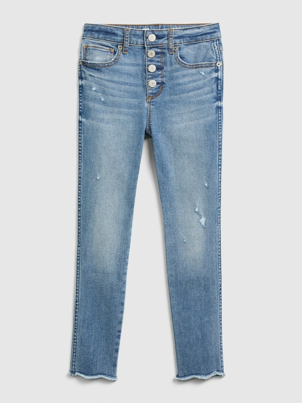 GAP Detské džínsy jeggings high rise distressed GAP