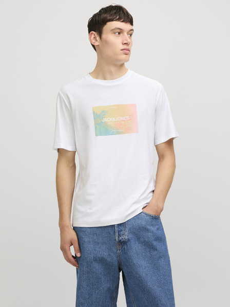Jack & Jones Biele pánske tričko Jack & Jones Aruba
