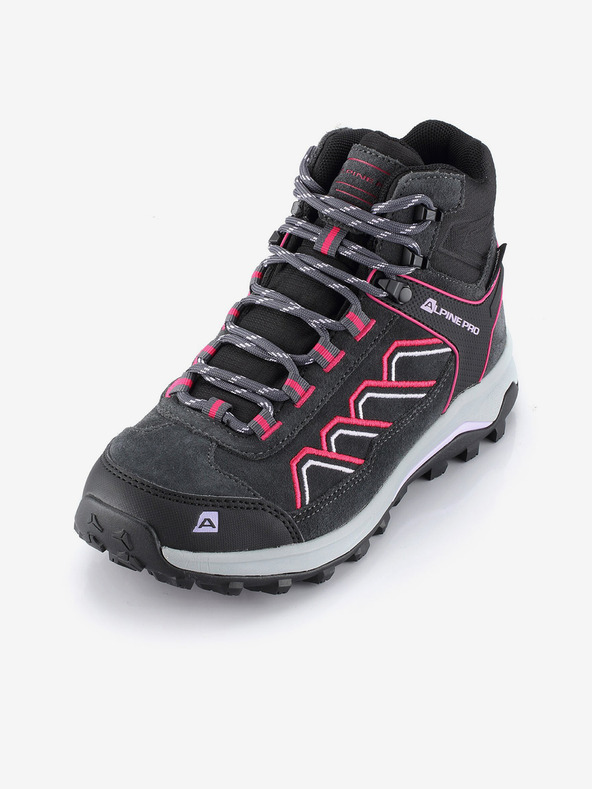 ALPINE PRO Tmavosivé dámske outdoorové topánky s membránou PTX ALPINE PRO Wuteve