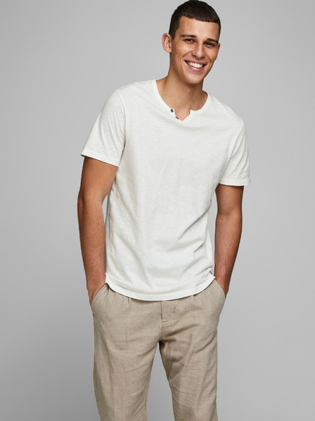 Jack & Jones Krémová košeľa Jack & Jones Esplit s gombíkmi