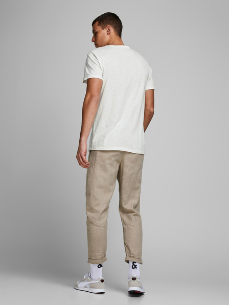 Jack & Jones Krémová košeľa Jack & Jones Esplit s gombíkmi