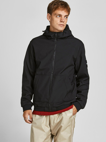 Jack & Jones Čierna ľahká bunda Jack & Jones Classic s kapucňou