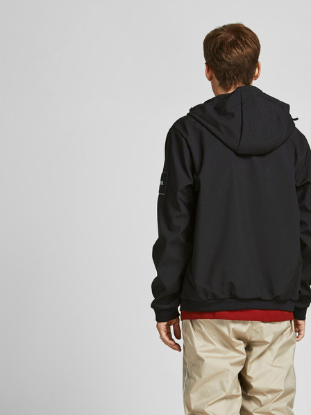 Jack & Jones Čierna ľahká bunda Jack & Jones Classic s kapucňou