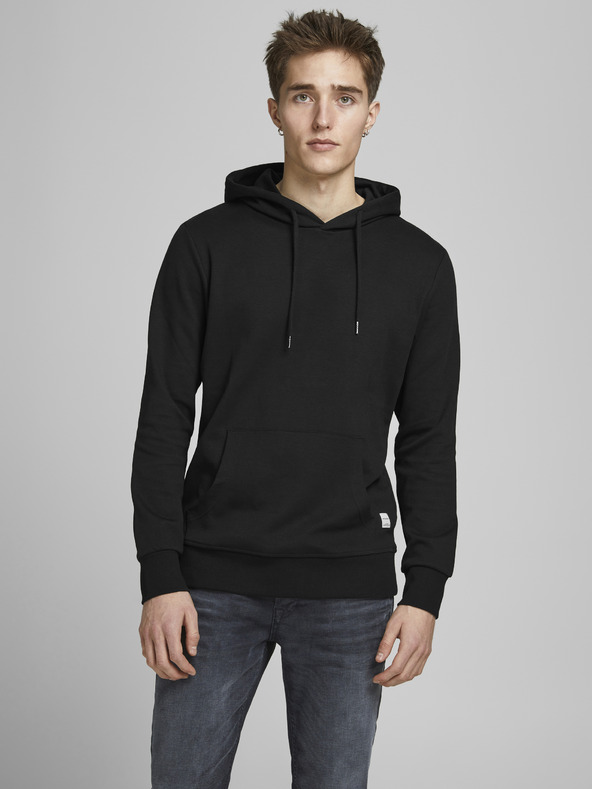 Jack & Jones Čierna mikina Jack & Jones Basic Hoodie