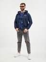 Jack & Jones Tmavomodrá pánska ľahká bunda Jack & Jones Rush s kapucňou