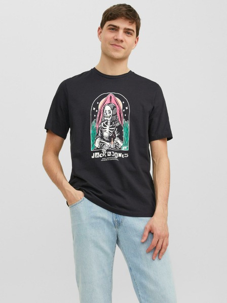 Jack & Jones Čierne pánske tričko Jack & Jones After Life