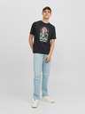 Jack & Jones Čierne pánske tričko Jack & Jones After Life