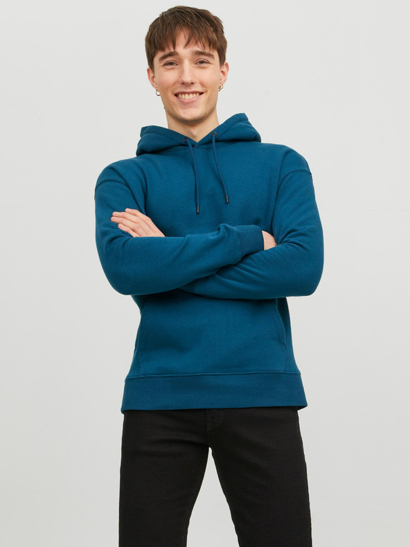 Jack & Jones Modrá pánska základná mikina Jack & Jones Star