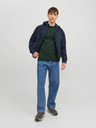 Jack & Jones Tmavozelený pánsky sveter Jack & Jones Atlas so vzorom