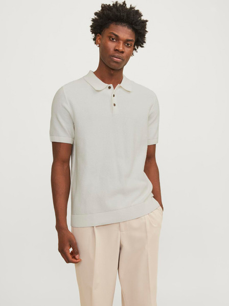 Jack & Jones Krémová pánska polokošeľa Jack & Jones Blusandri