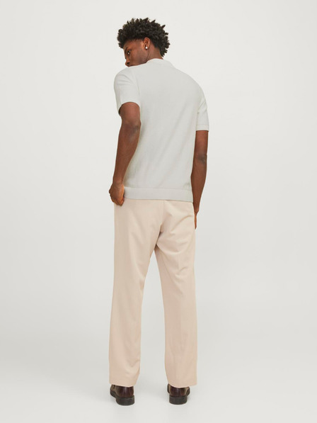 Jack & Jones Krémová pánska polokošeľa Jack & Jones Blusandri