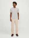 Jack & Jones Krémová pánska polokošeľa Jack & Jones Blusandri