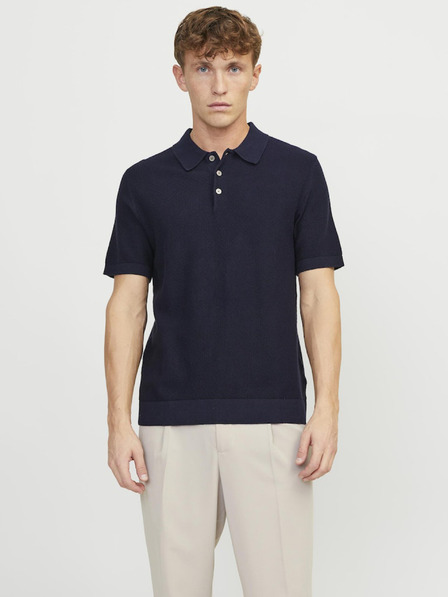 Jack & Jones Tmavomodrá pánska polokošeľa Jack & Jones Blusandri