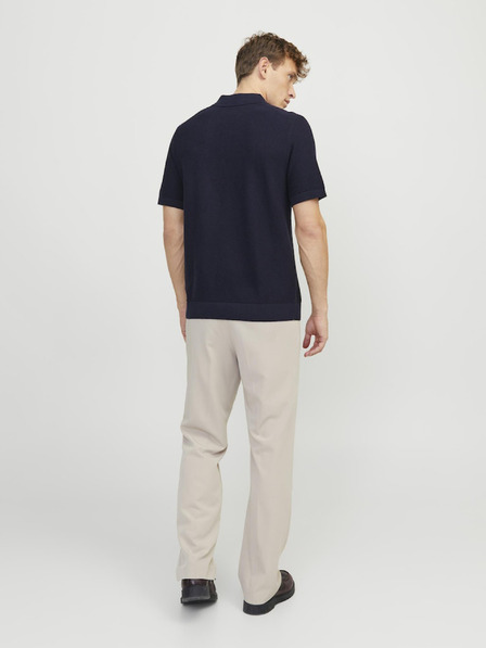 Jack & Jones Tmavomodrá pánska polokošeľa Jack & Jones Blusandri