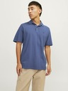 Jack & Jones Modrá pánska polokošeľa Jack & Jones William