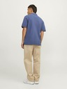 Jack & Jones Modrá pánska polokošeľa Jack & Jones William