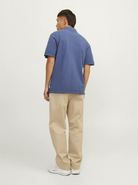 Jack & Jones Modrá pánska polokošeľa Jack & Jones William