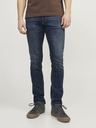 Jack & Jones Tmavomodré pánske džínsy úzkeho strihu Jack & Jones Glenn