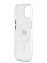 Karl Lagerfeld Karl Lagerfeld IML Karl Head Kovový rám MagSafe zadný kryt pre iPhone 15 priehľadný