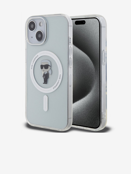Karl Lagerfeld IML Ikonik MagSafe Zadný kryt pre iPhone 15 Transparent Karl Lagerfeld