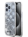 Karl Lagerfeld Liquid Glitter Monogram Gradient zadný kryt pre iPhone 15 Pro Max White Karl Lagerfeld