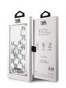 Karl Lagerfeld Liquid Glitter Monogram Gradient zadný kryt pre iPhone 15 Pro Max White Karl Lagerfeld
