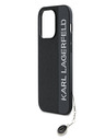 Karl Lagerfeld Karl Lagerfeld PU Saffiano Rhinestone Charm zadný kryt pre iPhone 14 Pro Max čierny