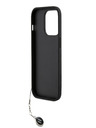 Karl Lagerfeld Karl Lagerfeld PU Saffiano Rhinestone Charm zadný kryt pre iPhone 14 Pro Max čierny