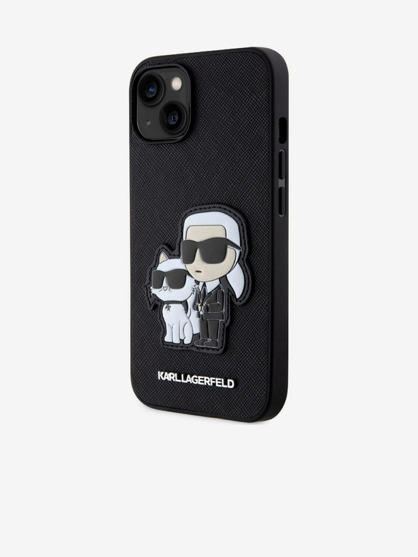 Karl Lagerfeld Karl Lagerfeld PU Saffiano Karl and Choupette NFT zadný kryt pre iPhone 13 čierny