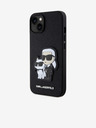 Karl Lagerfeld Karl Lagerfeld PU Saffiano Karl and Choupette NFT zadný kryt pre iPhone 13 čierny