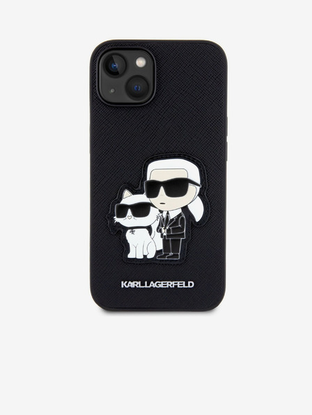 Karl Lagerfeld Karl Lagerfeld PU Saffiano Karl and Choupette NFT zadný kryt pre iPhone 13 čierny