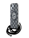 Karl Lagerfeld Karl Lagerfeld IML Monogram Crossbody K&CH Heads MagSafe zadný kryt pre iPhone 15 čierny