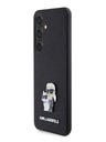 Karl Lagerfeld PU Saffiano Karl and Choupette kovový zadný kryt pre Samsung Galaxy S24 čierny Karl Lagerfeld