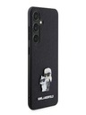Karl Lagerfeld PU Saffiano Karl and Choupette kovový zadný kryt pre Samsung Galaxy S24 čierny Karl Lagerfeld