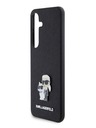 Karl Lagerfeld PU Saffiano Karl and Choupette kovový zadný kryt pre Samsung Galaxy S24 čierny Karl Lagerfeld
