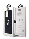 Karl Lagerfeld Tekutý silikón Karl a Choupette Magsafe zadný kryt pre iPhone 15 Pro Max čierny Karl Lagerfeld