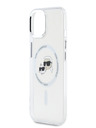 Karl Lagerfeld Karl Lagerfeld IML K&CH Heads Metal Frame MagSafe zadný kryt pre iPhone 15 Transparent