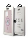 Karl Lagerfeld Tekutý silikónový zadný kryt Karl and Choupette Magsafe pre iPhone 15 Pro Max Pink Karl Lagerfeld