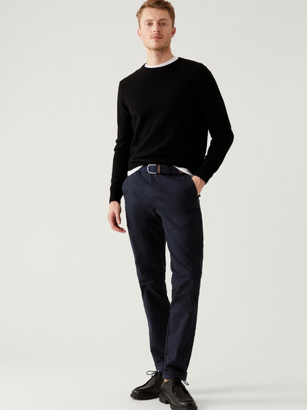 Marks & Spencer Tmavomodré pánske chino nohavice Marks & Spencer