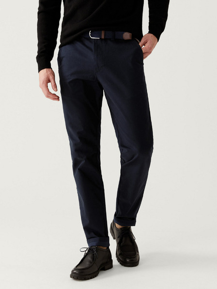 Marks & Spencer Tmavomodré pánske chino nohavice Marks & Spencer