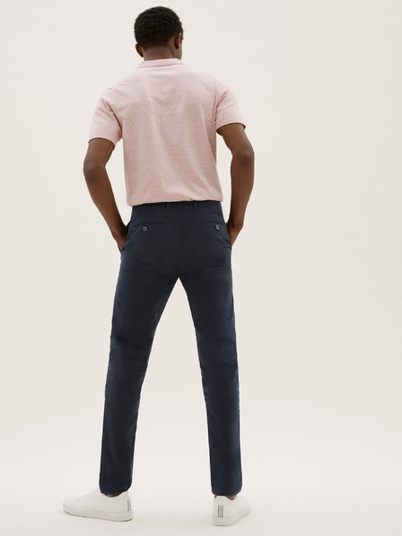 Marks & Spencer Tmavomodré pánske chino nohavice Marks & Spencer