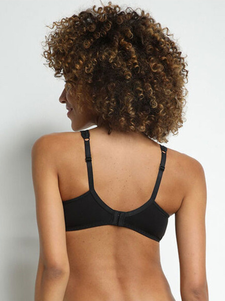 DIM Čierna dámska čipkovaná podprsenka Dim GENEROUS ESSENTIEL UNDERWIRE BRA
