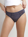 DIM Body modré dámske bodkované menštruačné nohavičky Dim MENSTRUAL SLIP